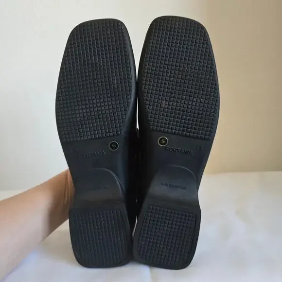 Portania Mary Jane Comfort Shoes Brown Size 8 Width F1/2 Made in Portugal - Picture 7 of 9